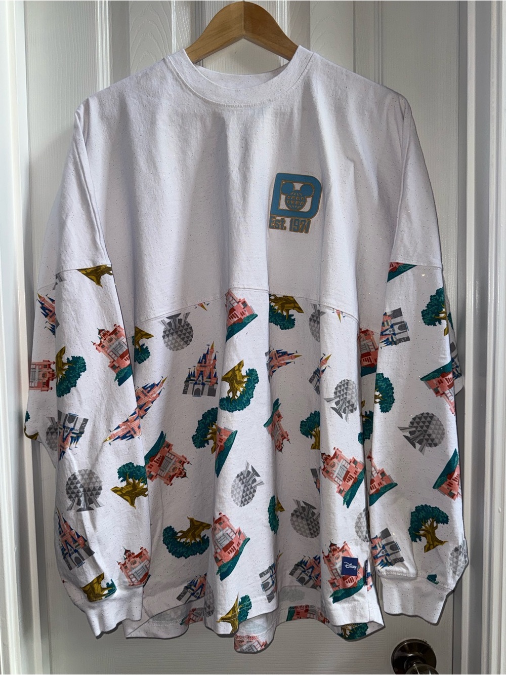 Disney Sprit Jersey All Over Pattern Of Walt Disney XL Oversized Classic Comfy